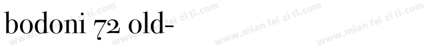 bodoni 72 old字体转换